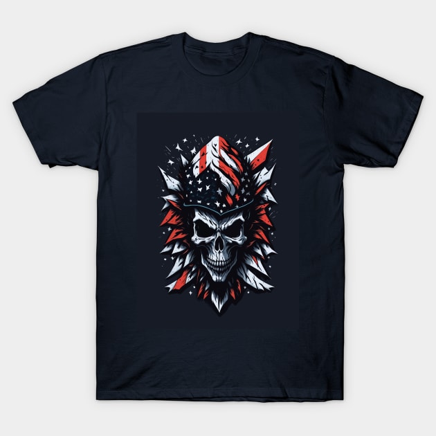 American Skull T-Shirt by By_Russso